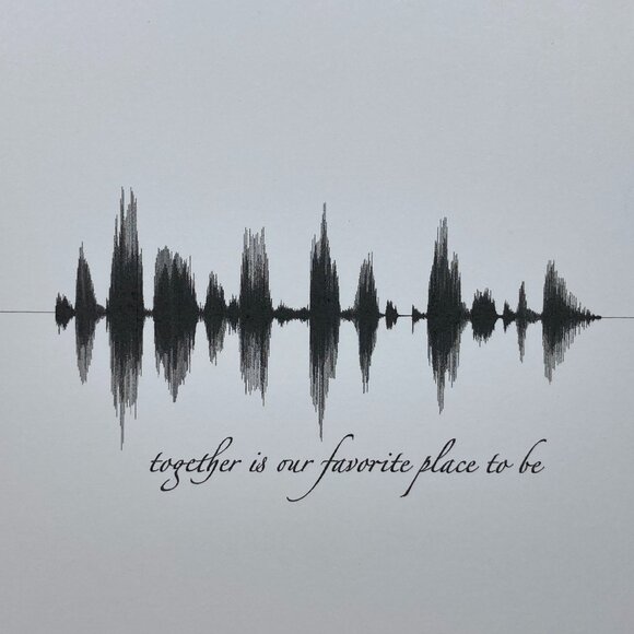 Together Is Our Favorite Place To Be Soundwave Wall Art - Premade - Picture 2 of 4